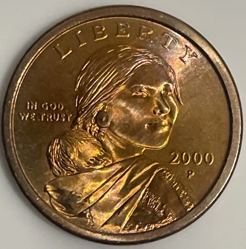 2000-P $1 Sacagawea Dollar Coin (Unique Tone)