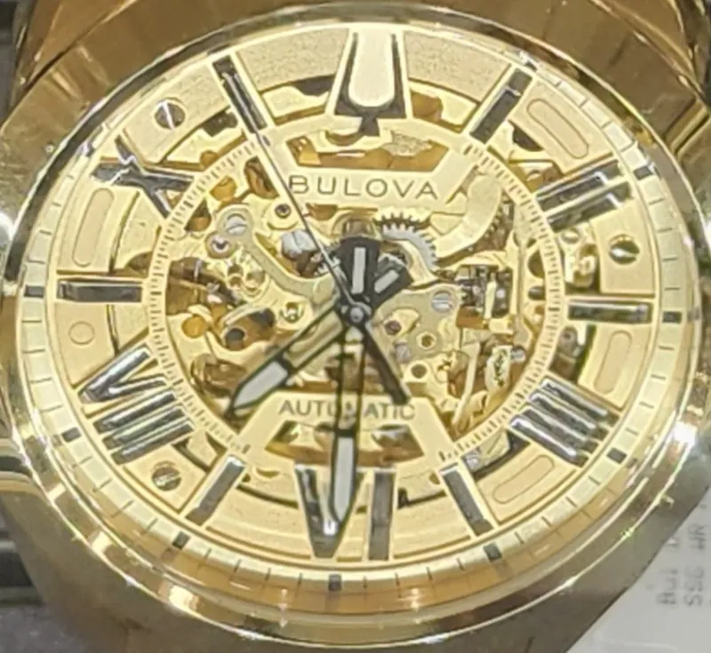 Bulova Sutton Gold-Tone Automatic Men’s Watch (97A162)