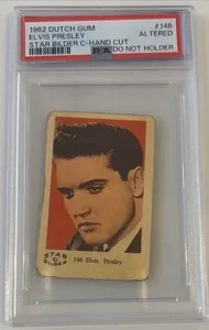 PSA 1962 Dutch Gum Elvis Presley Star Bilder C-Hand Cut (#146) (Altered)