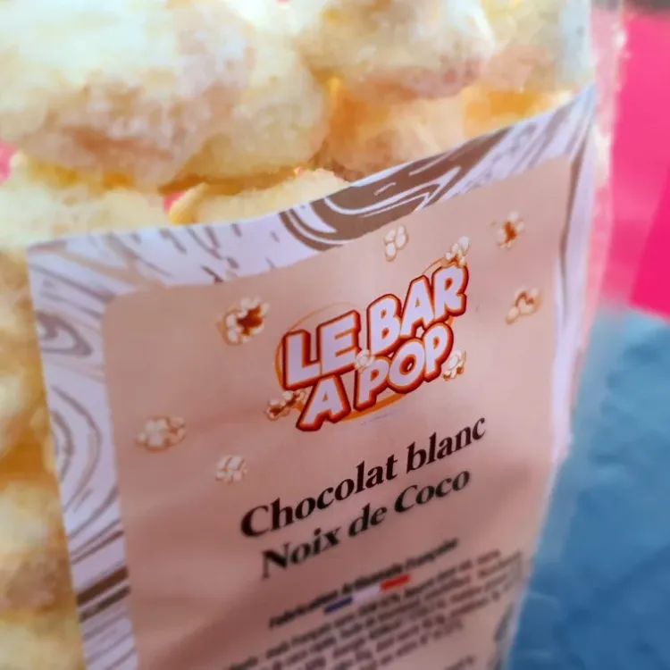 POPCORN Chocolat Blanc Noix de Coco