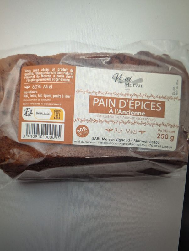PAIN D'EPICES AU MIEL DU MORVAN 250G
