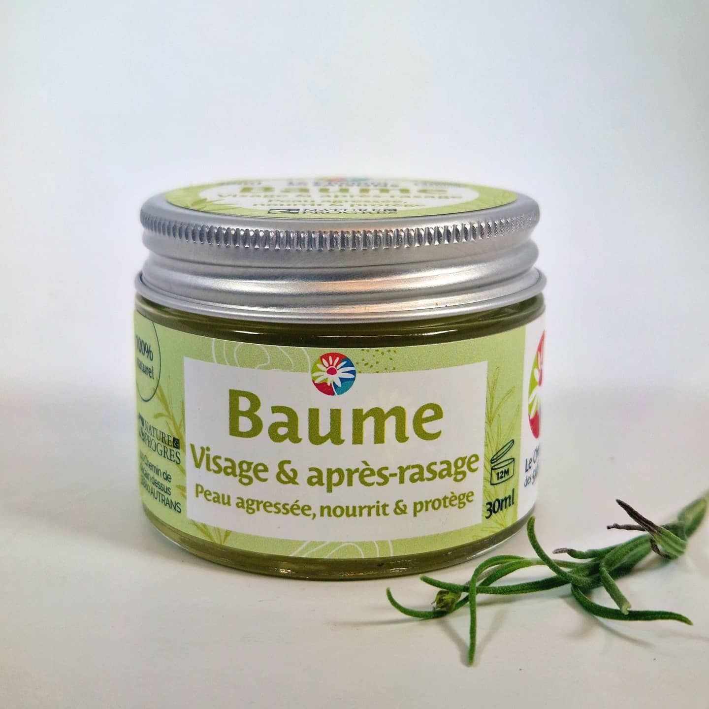 BAUME VISAGE ET APRES-RASAGE BIO DU VERCORS 30ml