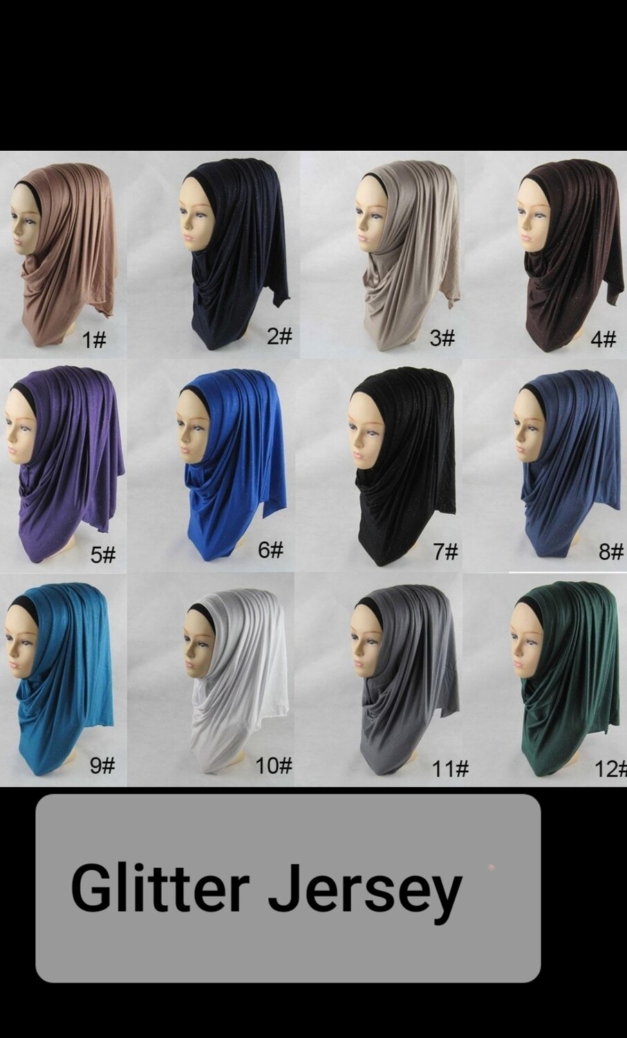 Glitter Jersey Hijab