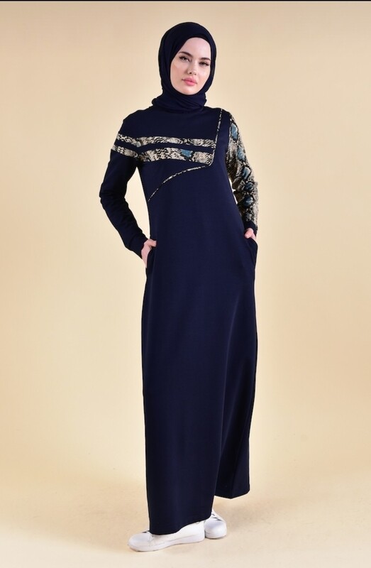 Animal Print Sporty Abaya #9017