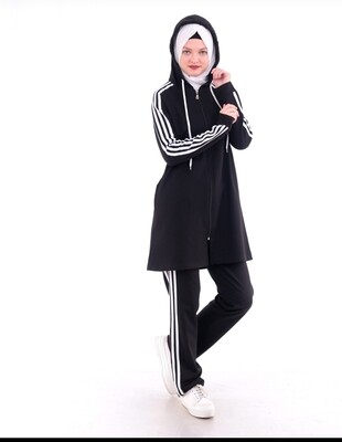 2pc Knee Length Sporty Outfit 7016