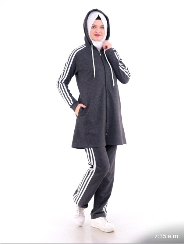 2pc Knee Length Sporty Outfit 7016