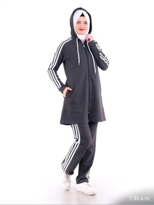 2pc Knee Length Sporty Outfit 7016