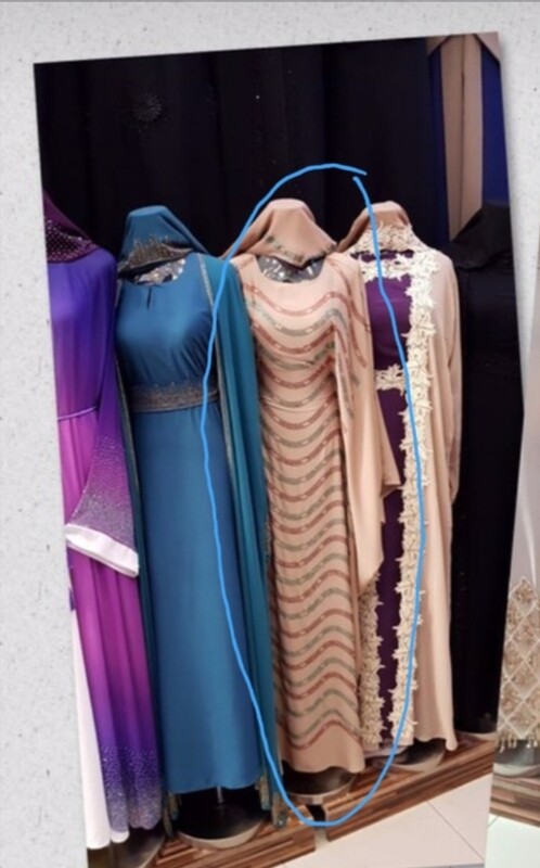 Wavy line butterfly abaya