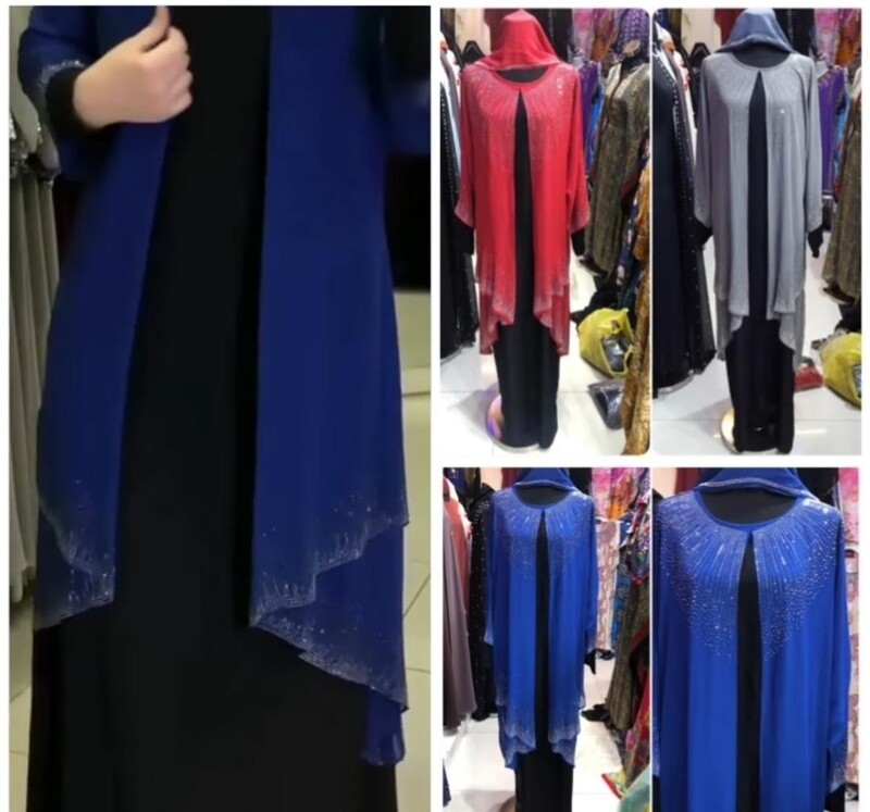 Faux 2pc abaya