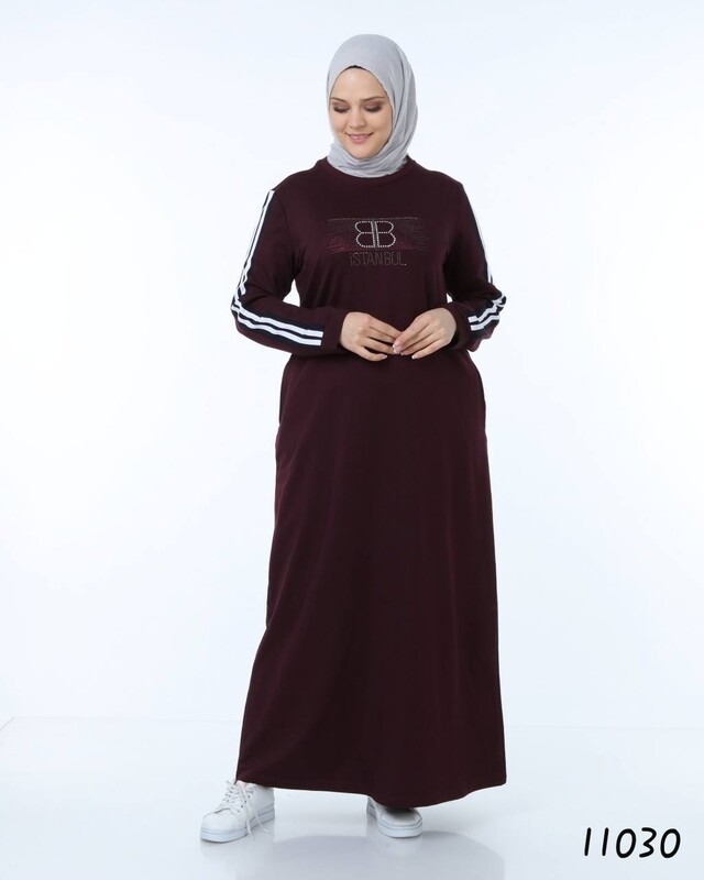 Round Neck Cotton Jersey Abaya