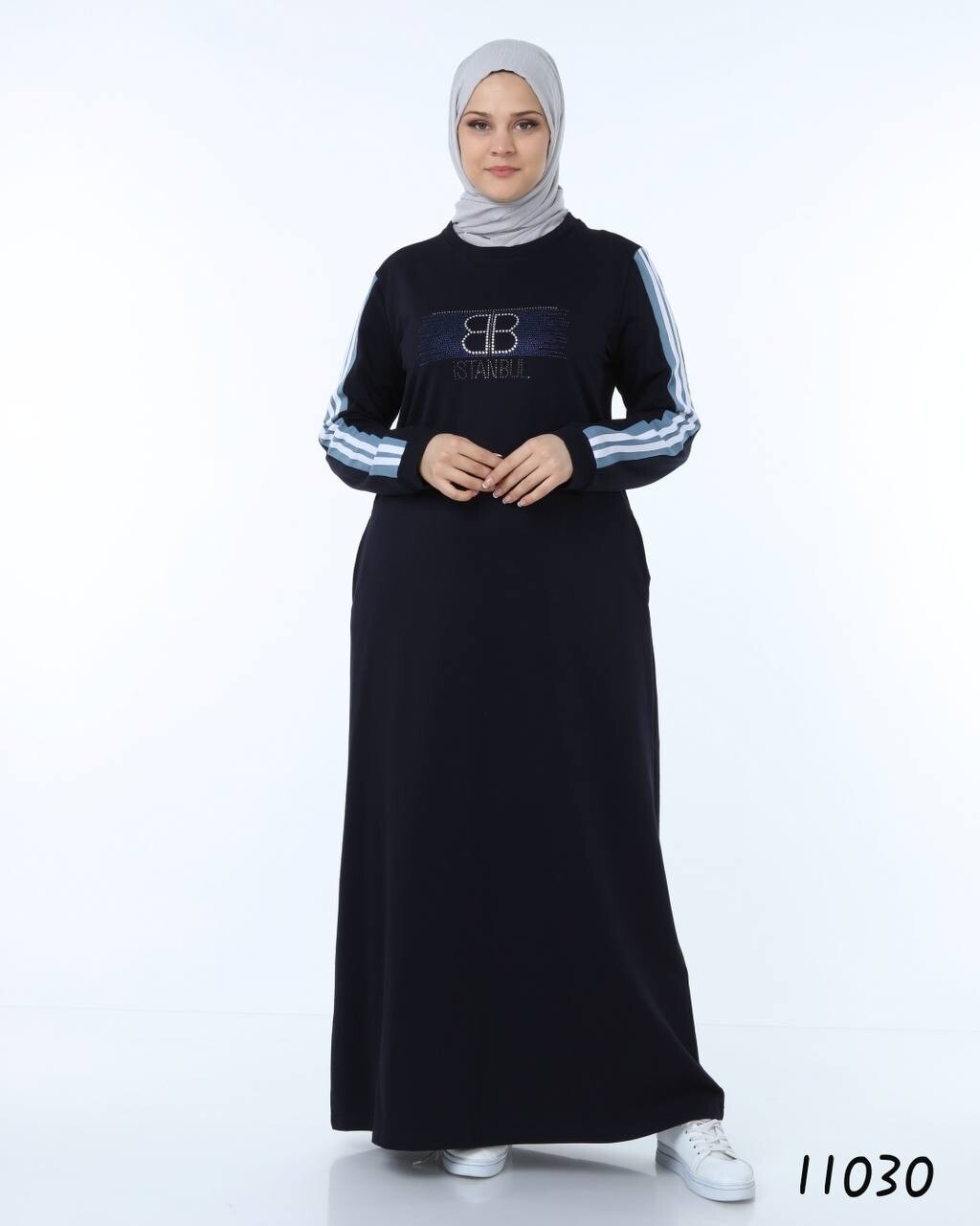 Round Neck Cotton Jersey Abaya