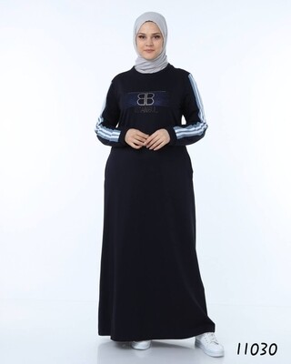 Round Neck Cotton Jersey Abaya