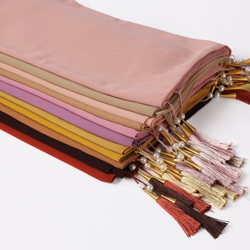 Tasseled Chiffon hijab