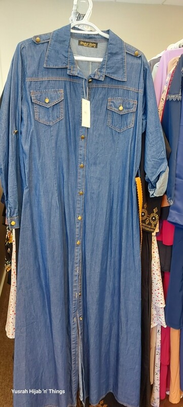 Denim Shirtdress  Abaya