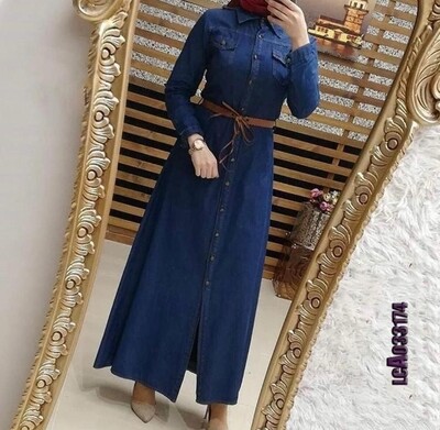 Denim Shirtdress  Abaya
