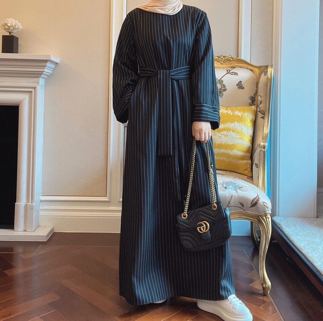 Pin-Stripe Abaya