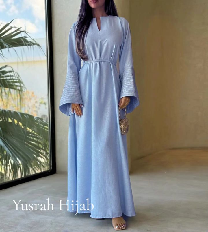 Fancy Linen Abaya