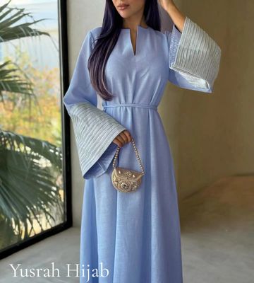 Fancy Linen Abaya YS813