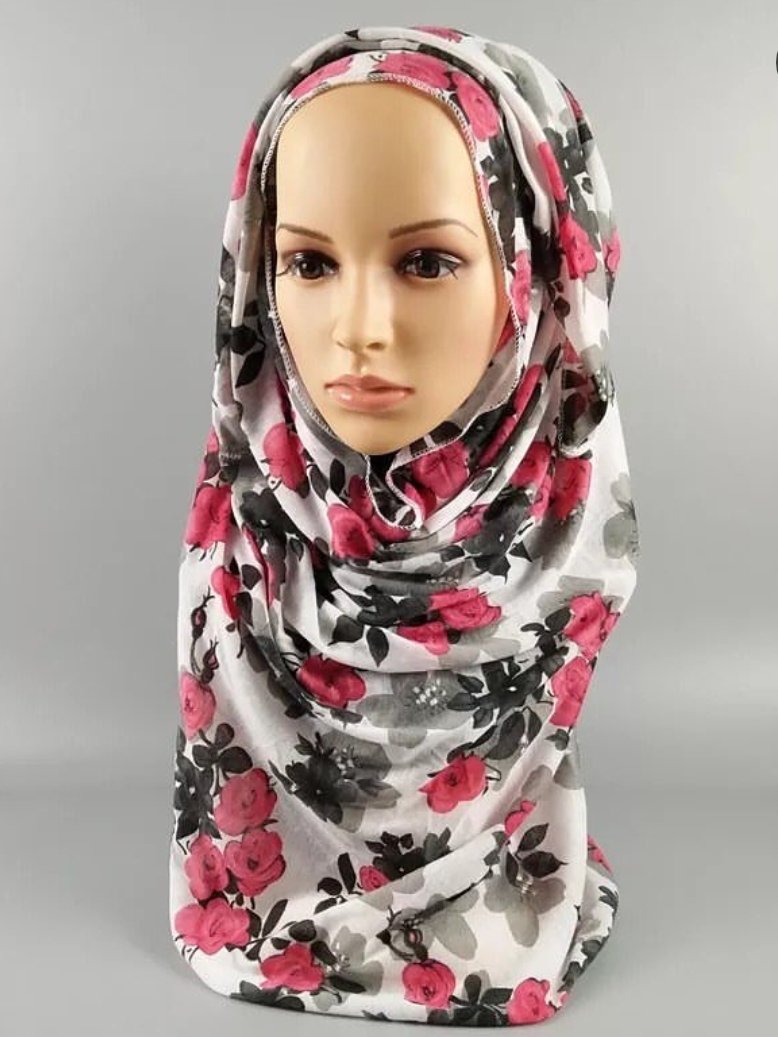 Floral Jersey Hijab