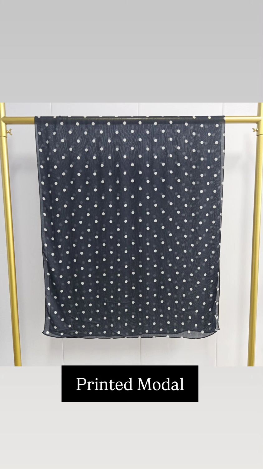 Polka Dot Modal Print Hijab