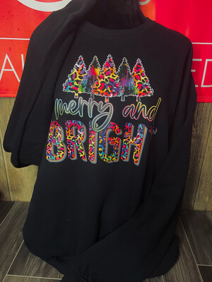 Merry And Bright Crewneck Size 2X