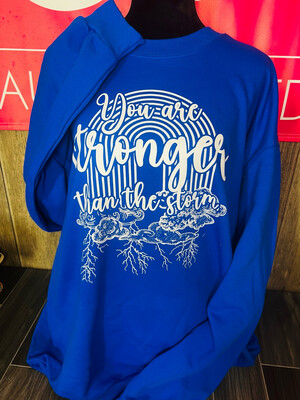 You Are Stronger Than The Storm Crewneck Size 2x