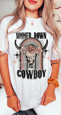 Simmer Down Cowboy Front Print