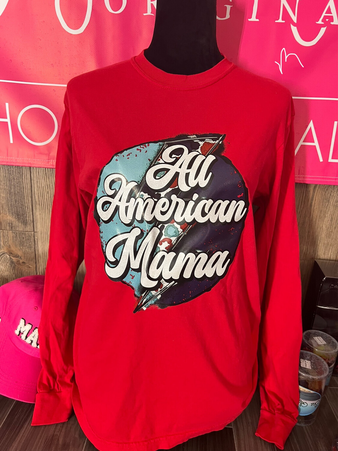 All American Mama Long Sleeve Size Medium