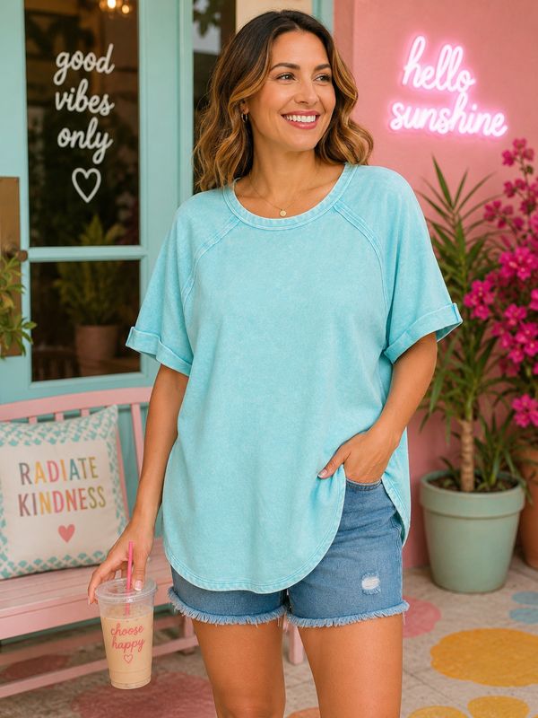Plus Light Wash Tee