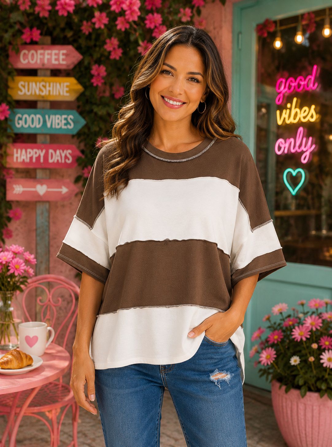 Plus Block Tee
