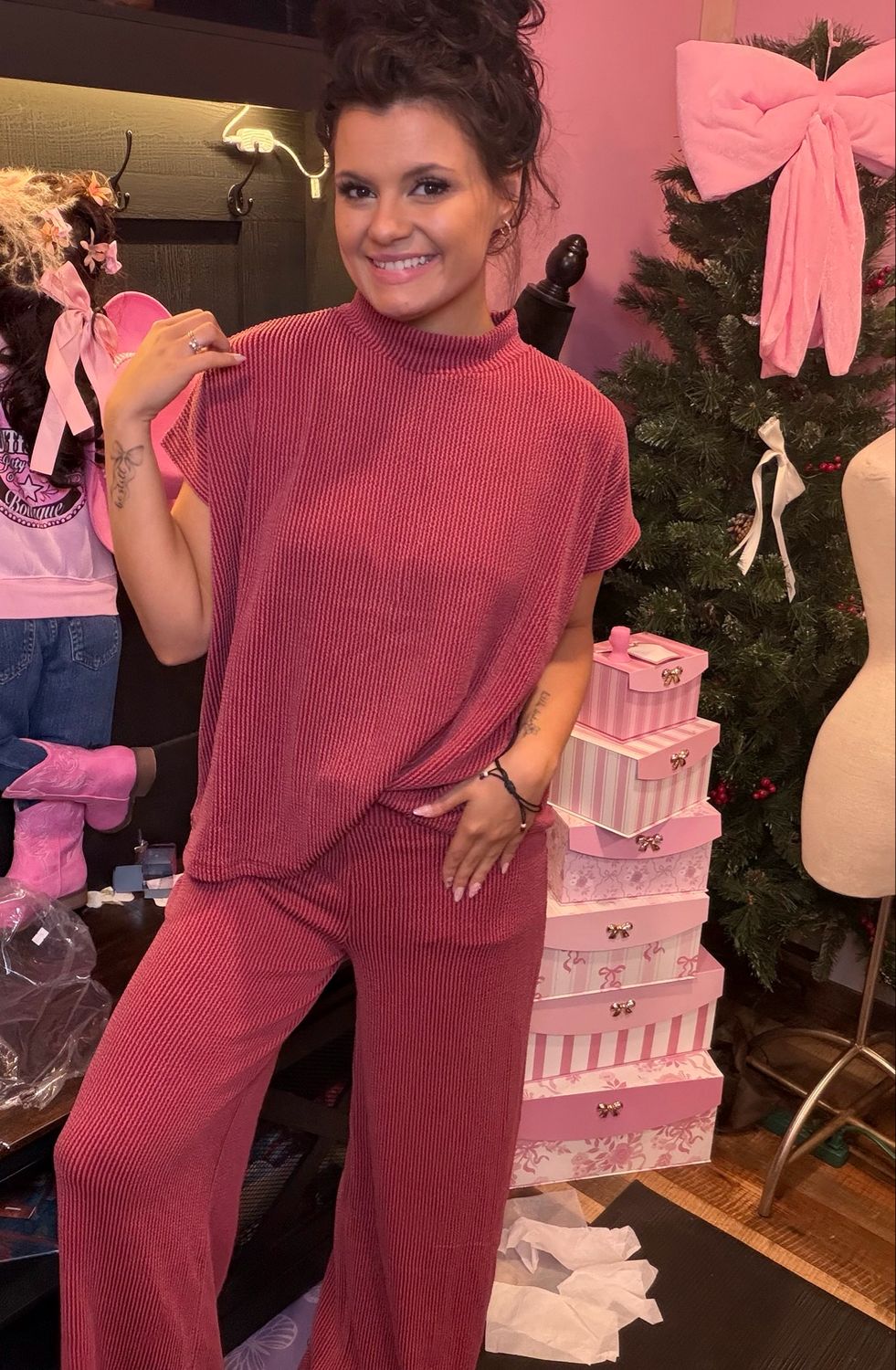 Cherry Small Ribbed Outfit