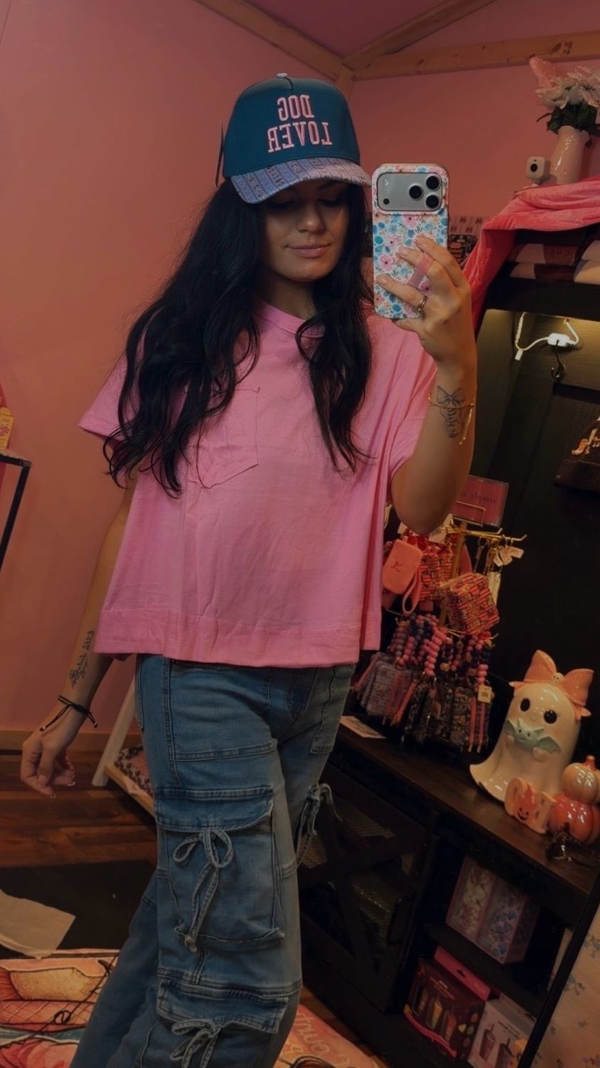 Pink Oversized Boxy Tee