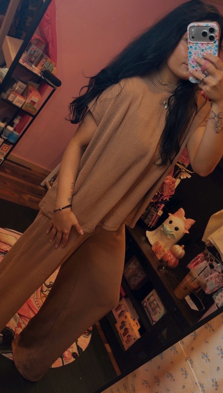 Short Sleeve Ribbed Set