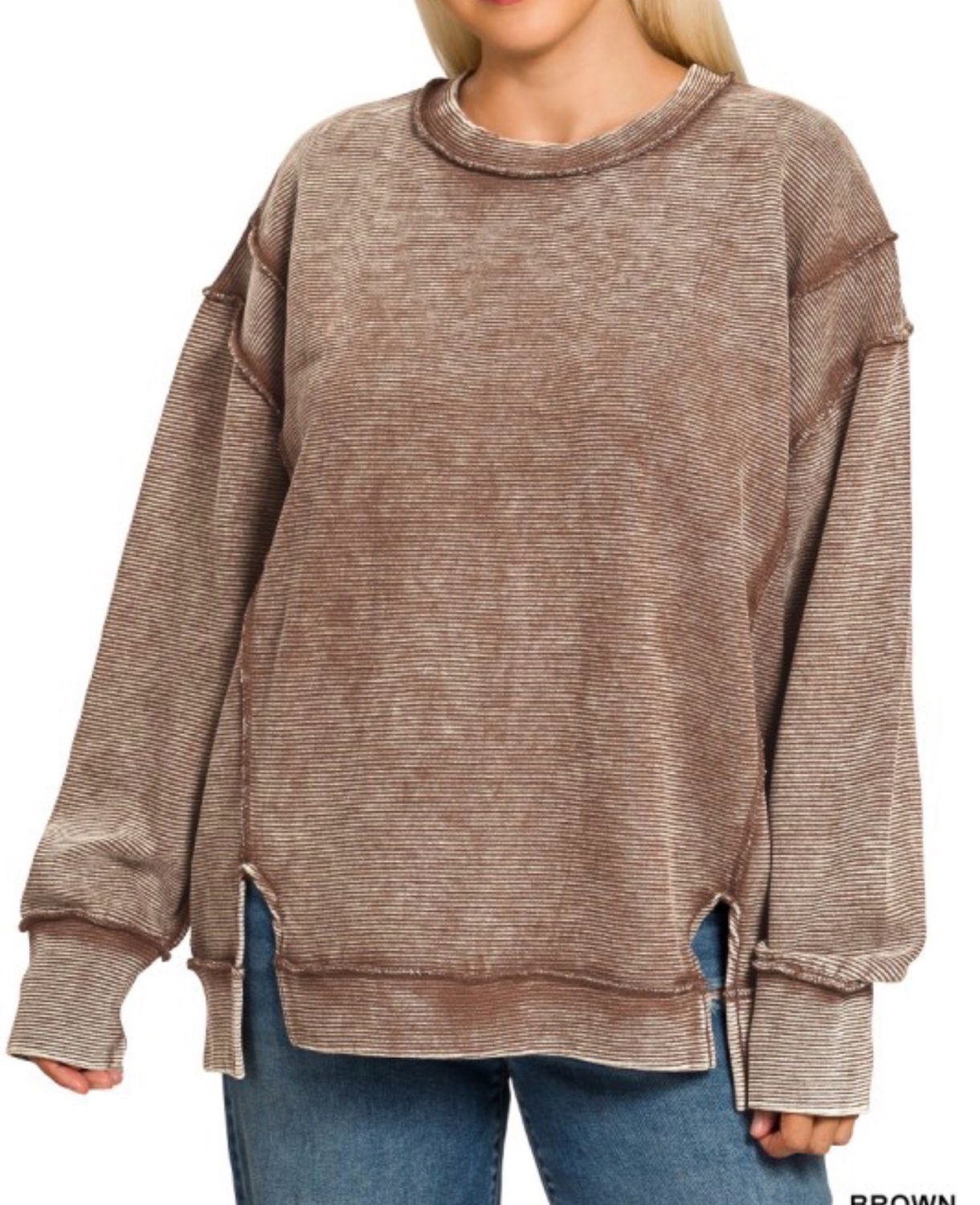 NEW STYLE plus Ribbed Crew