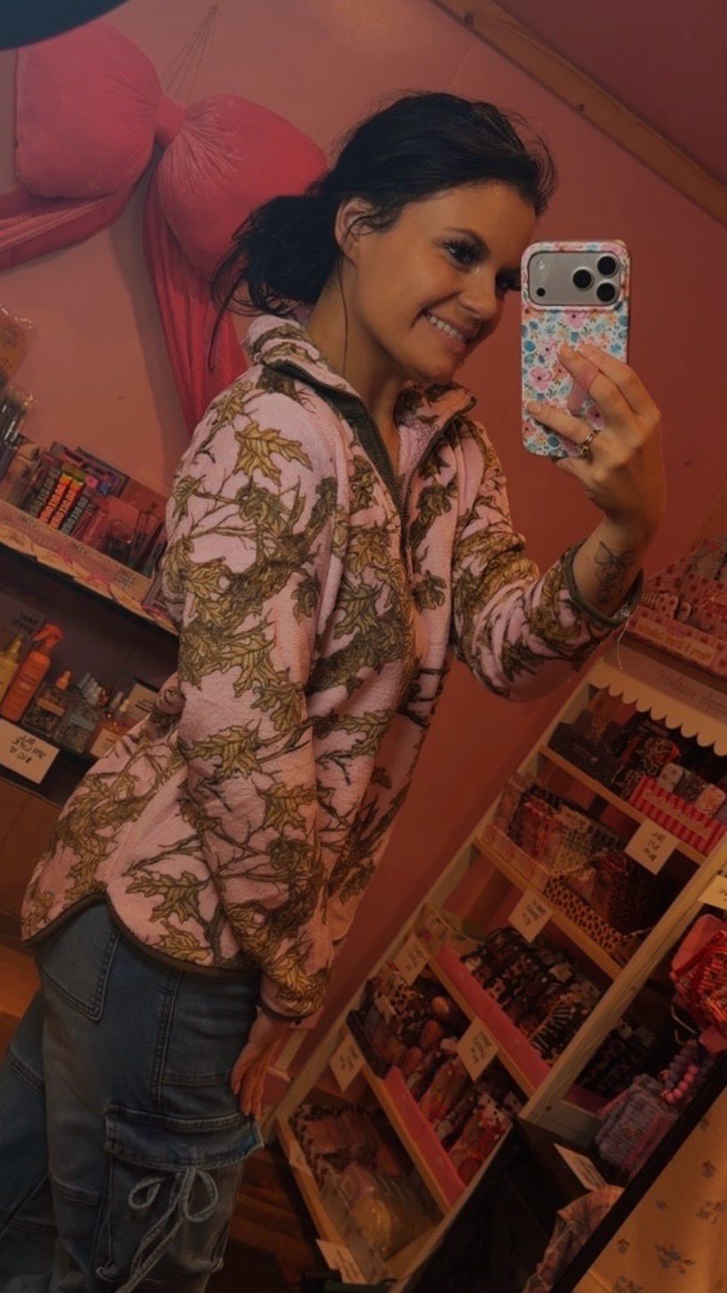 Simply Pink Camo Sherpa