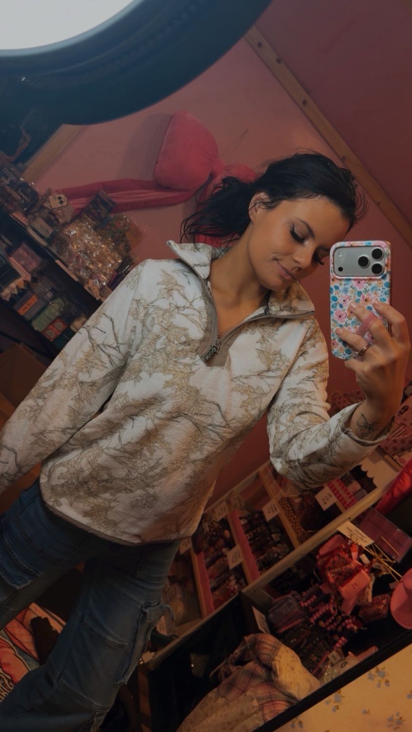 Simply White Camo Sherpa