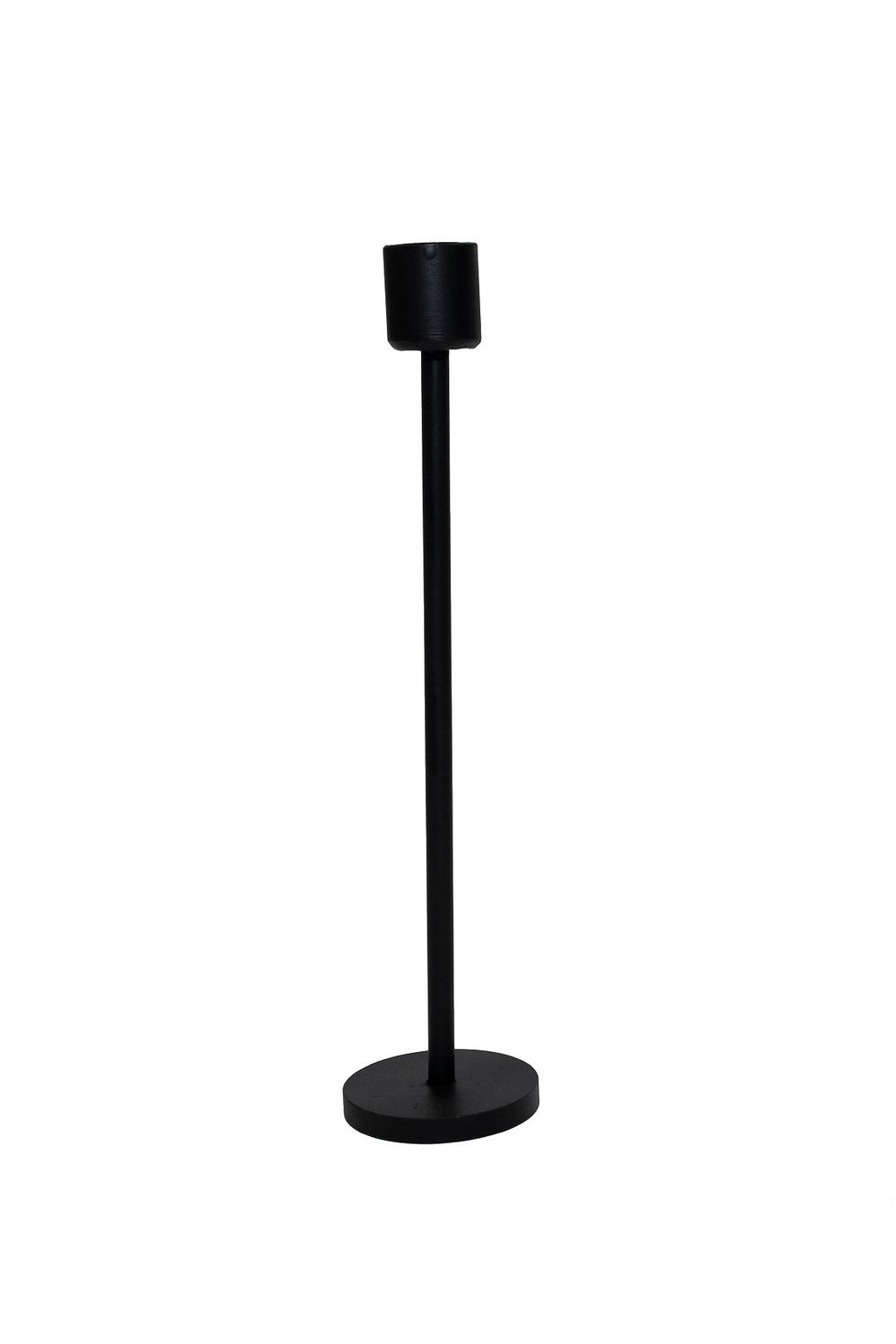 LUMA 200 Minimalistische Metalen Kandelaar in Zwart Staal – 20 cm Design Kaarsenhouder