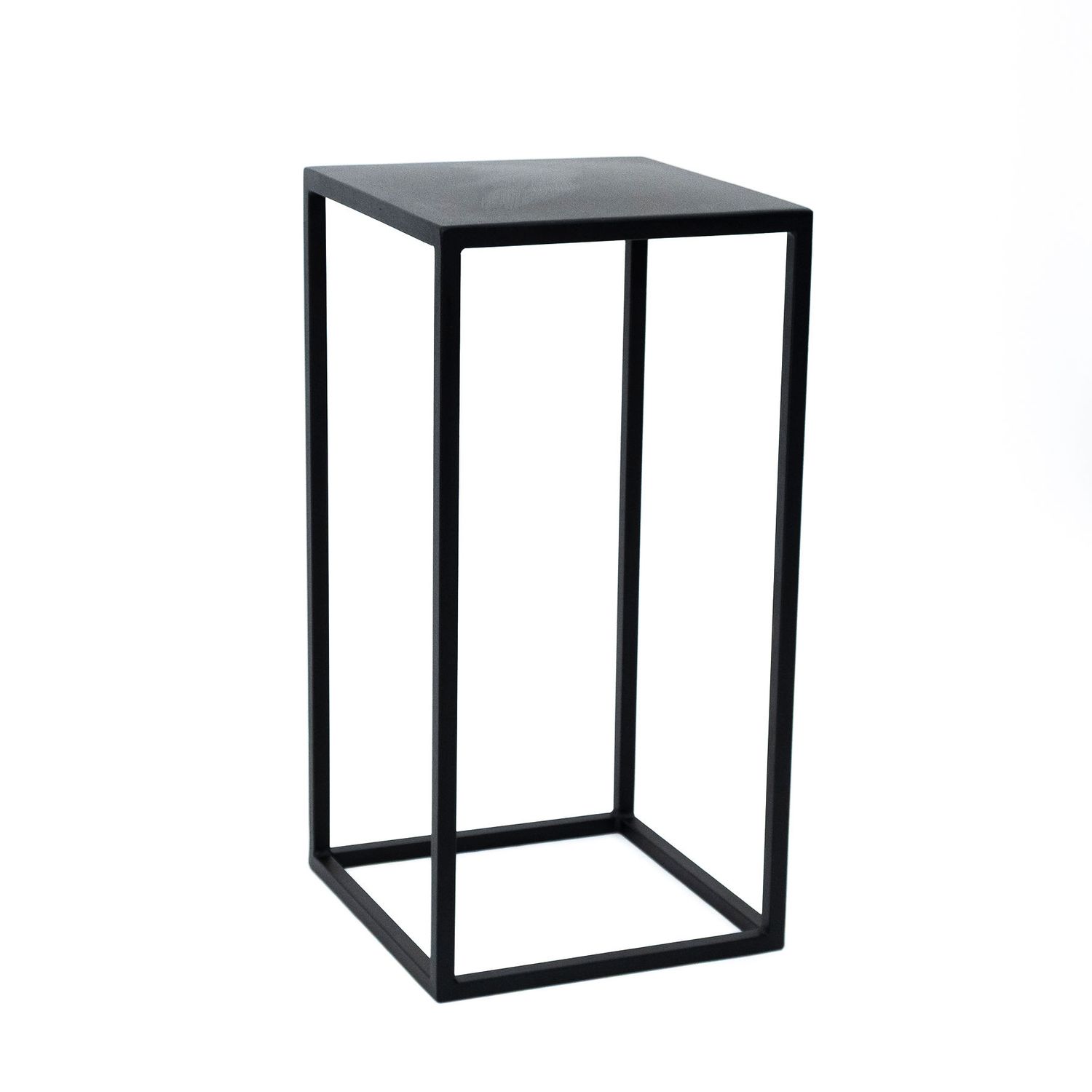 BEAM Tower 600 Stalen bijzettafel – Design Sokkel in Zwart Staal 40 x 40 x 60 cm