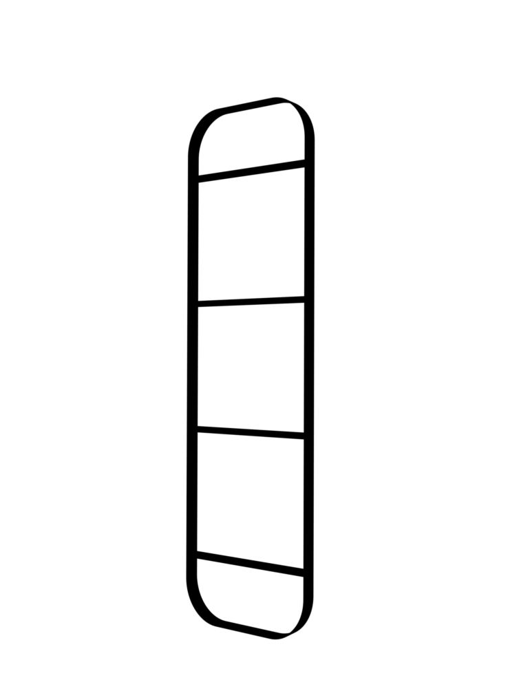 LOFT LADDER Handdoekladder in Zwart Staal – Design Ladderrek voor Badkamer en Woonkamer