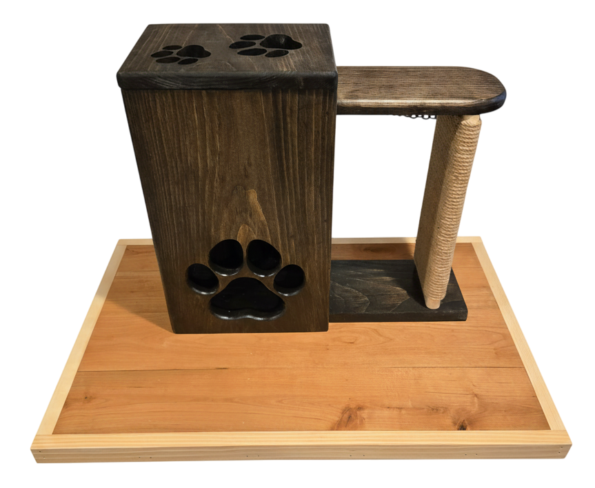 Espresso Rustic Cat Activity Centre