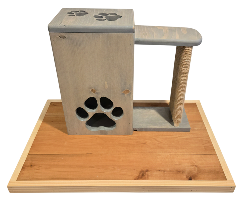 Grey Rustic Cat Activity Centre