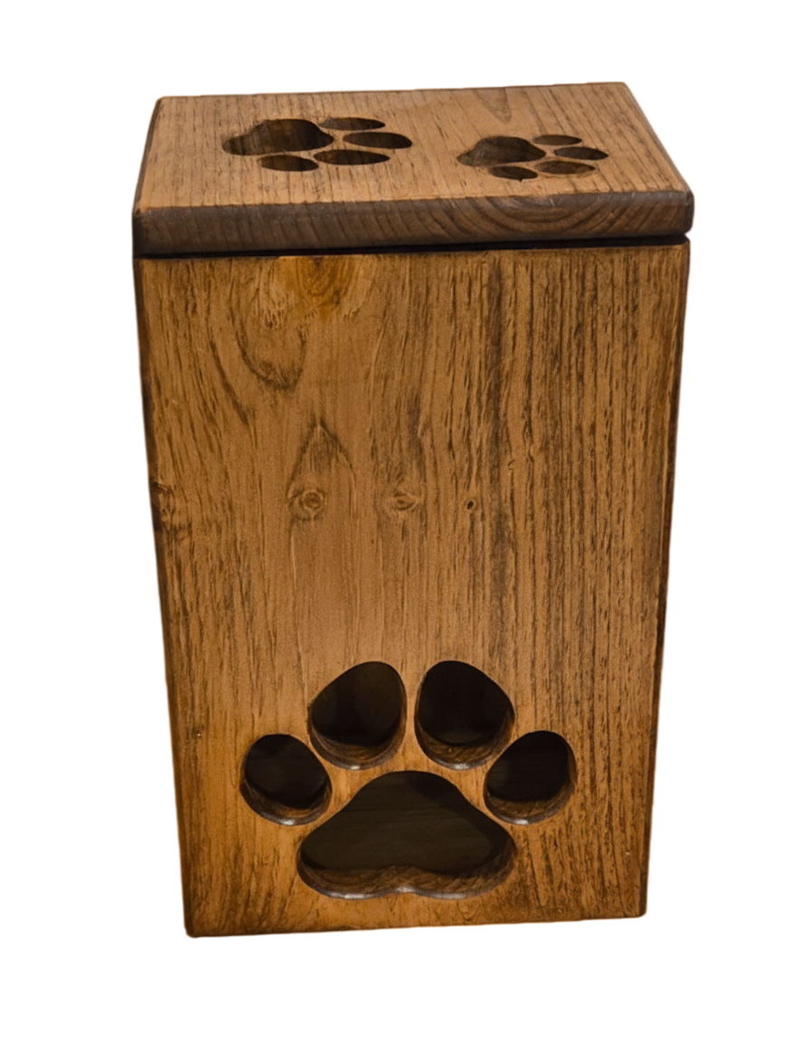 Early American Rustic Cat Treasure Chest