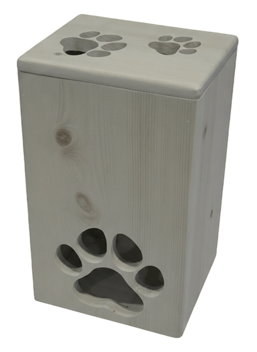 Grey Rustic Cat Treasure Chest