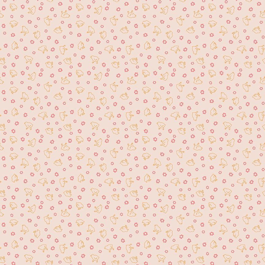 Farmers Daughter Coral Baby Chicks Background