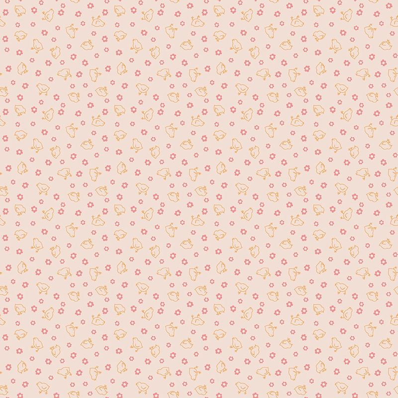 Farmers Daughter Coral Baby Chicks Background