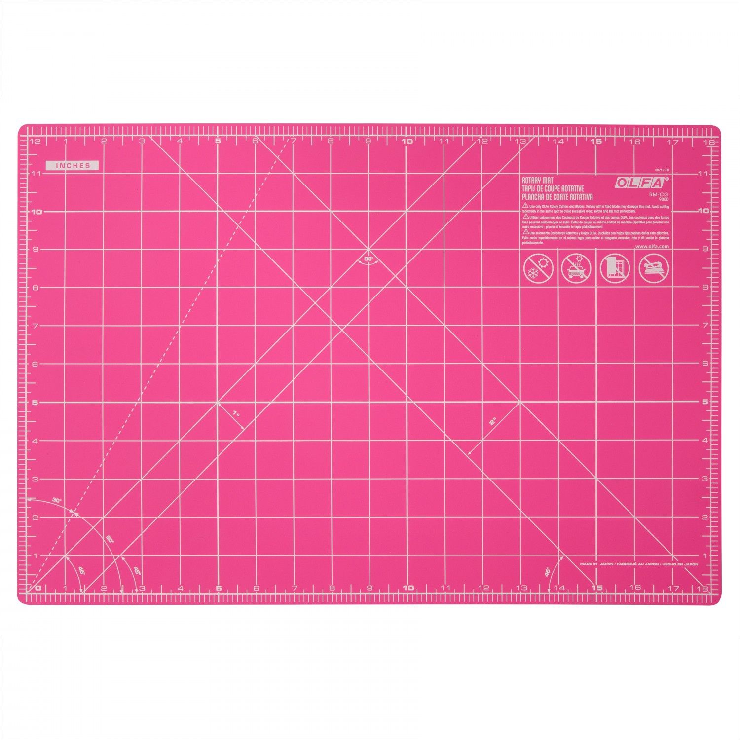 Olfa snijmat 45x30cm Roze