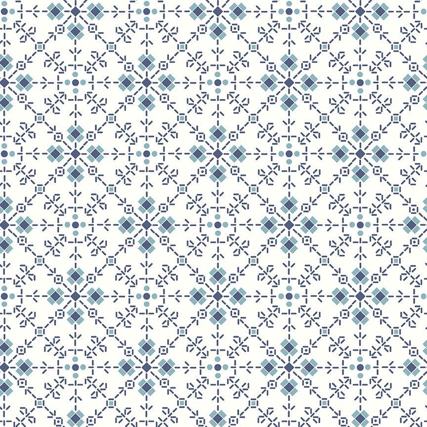 Bee Plaids Wideback - Denim - per 10 cm