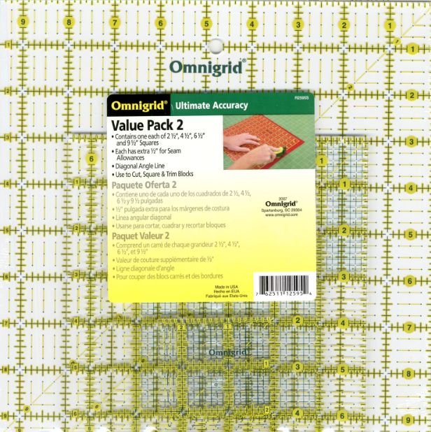 Ruler set - 9,5" - 6,5" - 4,5" - 2,5"
