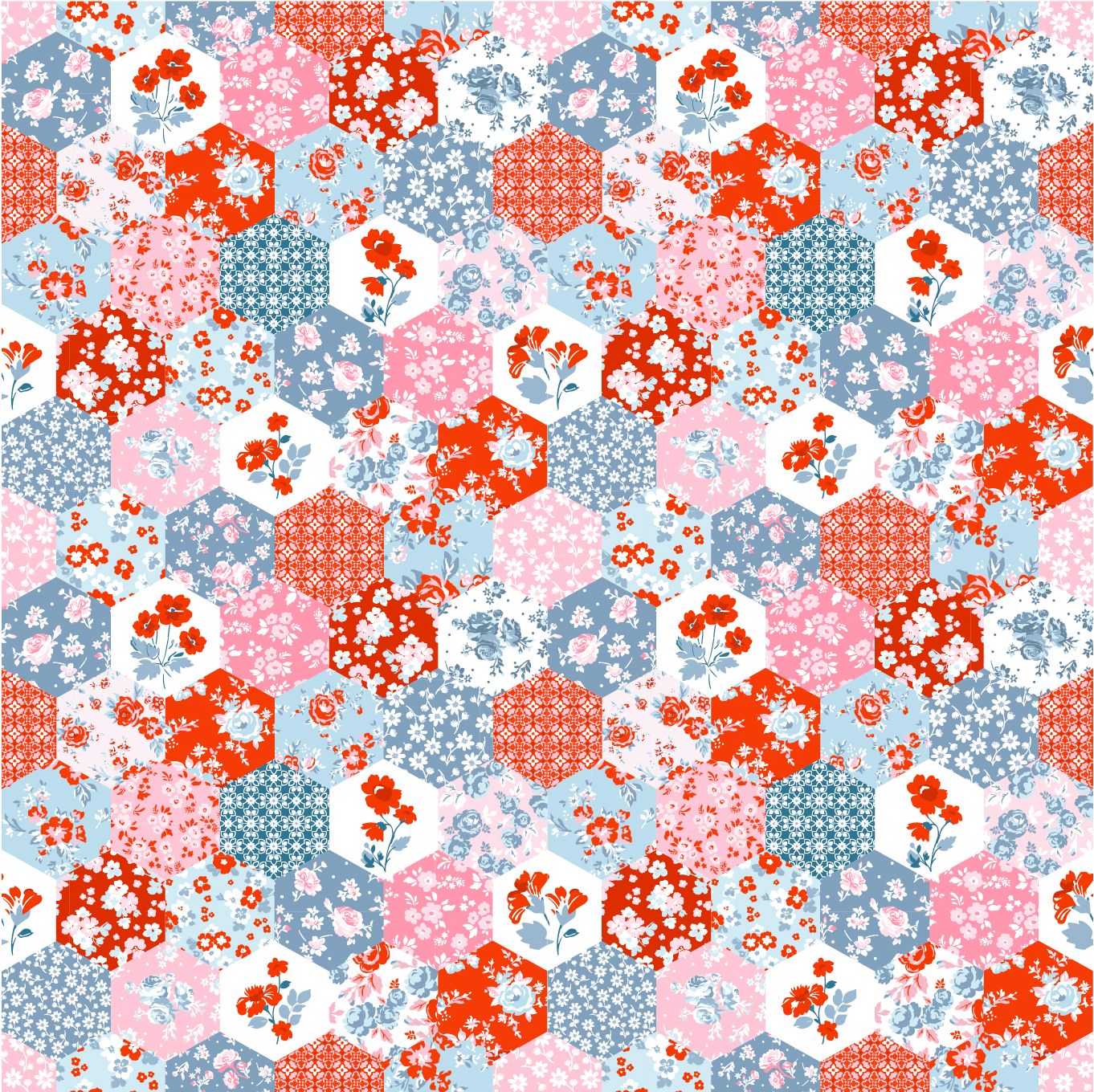 Elise - Quilted Roses - Multi
