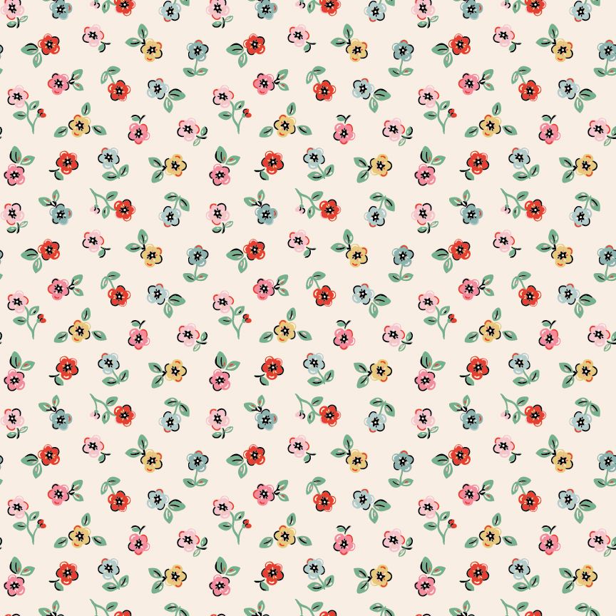 Home Sweet Home - Cheery Florals - Cream